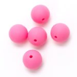 786 Donker Roze Siliconen Kralen 15mm