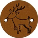 004 Bruin Leren Label Hert