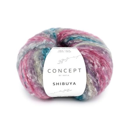 Katia Shibuya 103 Kauwgom-Roze-Grijs-Olieverf